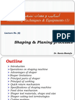 Lecture 6 Shaping and Planing