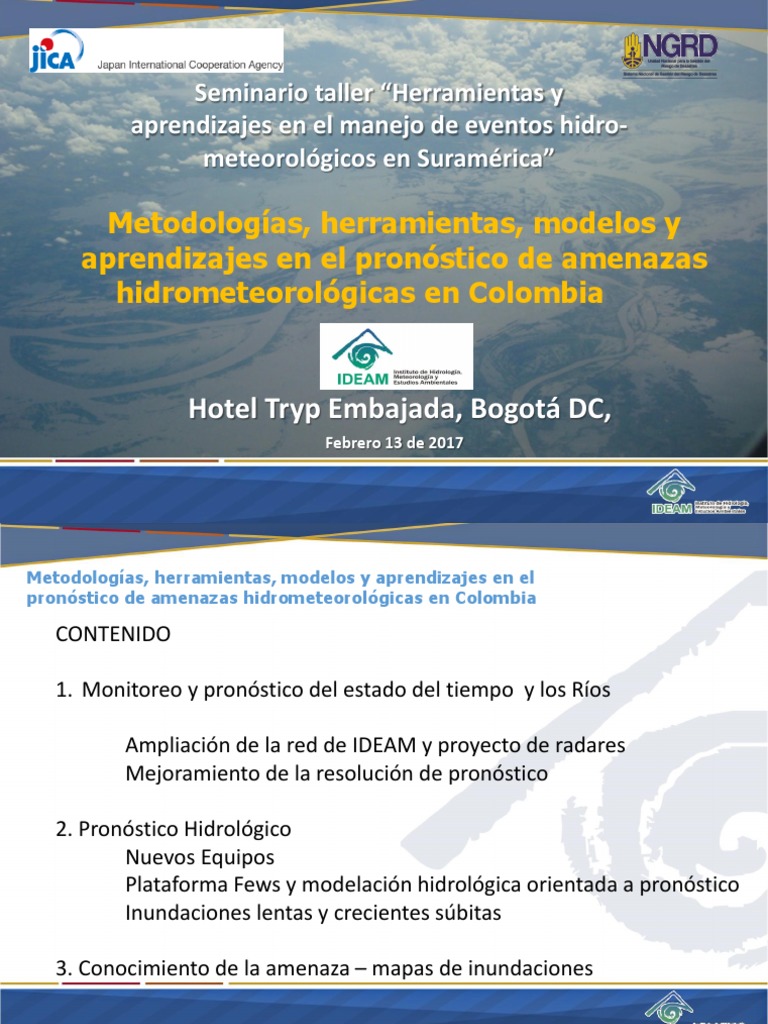 IDEAM Presentacion Evento UNGRD Aprendizajes y Herramientas Pronostico HM V2 PDF