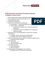 Patient Room Checklist With One PPE Option PDF