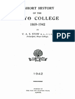 A Short History of The Mayo College - 1869 To 1942