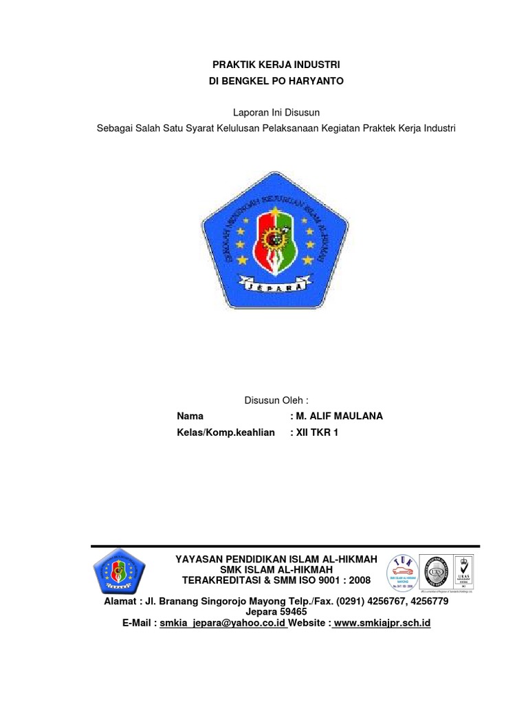 Contoh Laporan Prakerin Smk Jurusan Otomotif Mobil