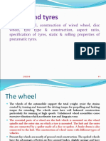 Wheels and Tyres: - Types of Wheel, Construction of Wired Wheel, Disc