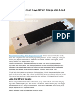 Pengertian Sensor Gaya Strain Gauge Dan Load Cell