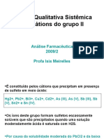 Analise Qualitativa - Cations Grupo II