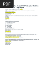 Download Soal Jawab IPA Kelas 7 SMP Interaksi Makhluk Hidup Dengan Lingkungan by Deden Muhammad Ramdan SN371124713 doc pdf