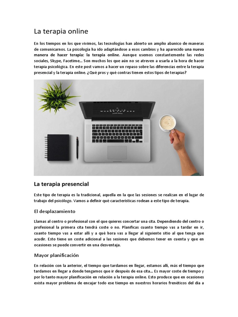 La Terapia Online | PDF | Psicoterapia | Ansiedad