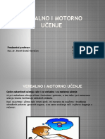 Verbalno I Motorno Ucenje Prezentacija