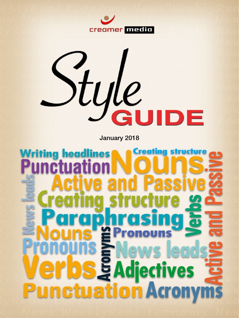 Style Guide A4 February 2018 - V2 | PDF | Defamation | Bracket