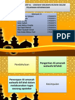 Penerapan Prinsip Al - Amanah Walwafa Bil'Ahdi Dalam