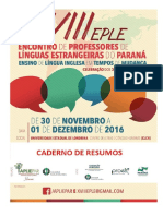 Caderno de Resumos Eple 2016