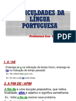 Dificuldades Ortograficas