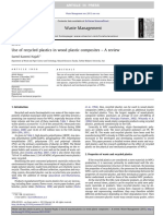 Use of Recycled Plastics in Wood Plastic Composites – a Review