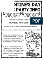 Pre-K 3 February Celebration Reminder