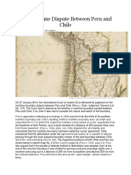 The Maritime Dispute Between Peru and Chile