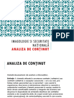 IMAGOLOGIE CURS Analiza de Continut