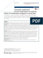 Dexketoprofen/tramadol: Randomised Double-Blind Trial and Confirmation of Empirical Theory of Combination Analgesics in Acute Pain