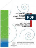 2013 Literature in Malay (Secondary) Syllabus