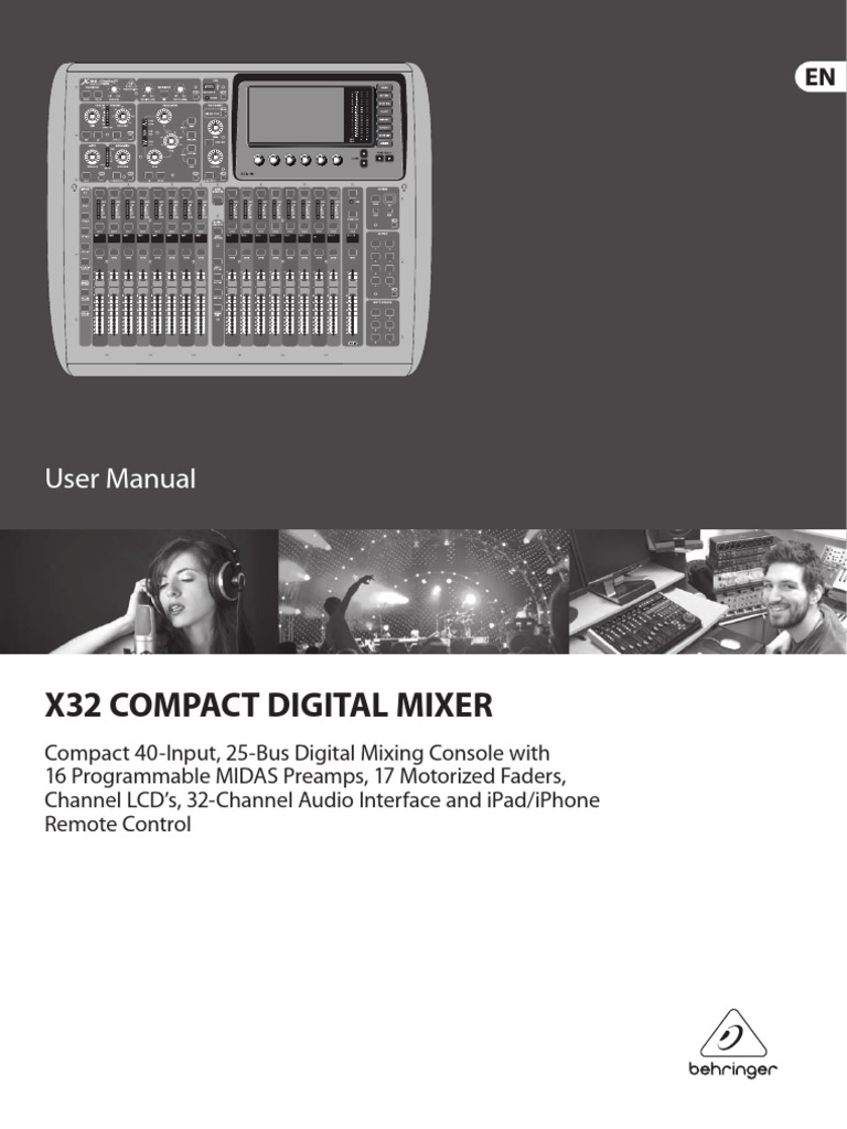 Behringer X32 Compact Manual | Audio Engineering | Electrical Engineering
