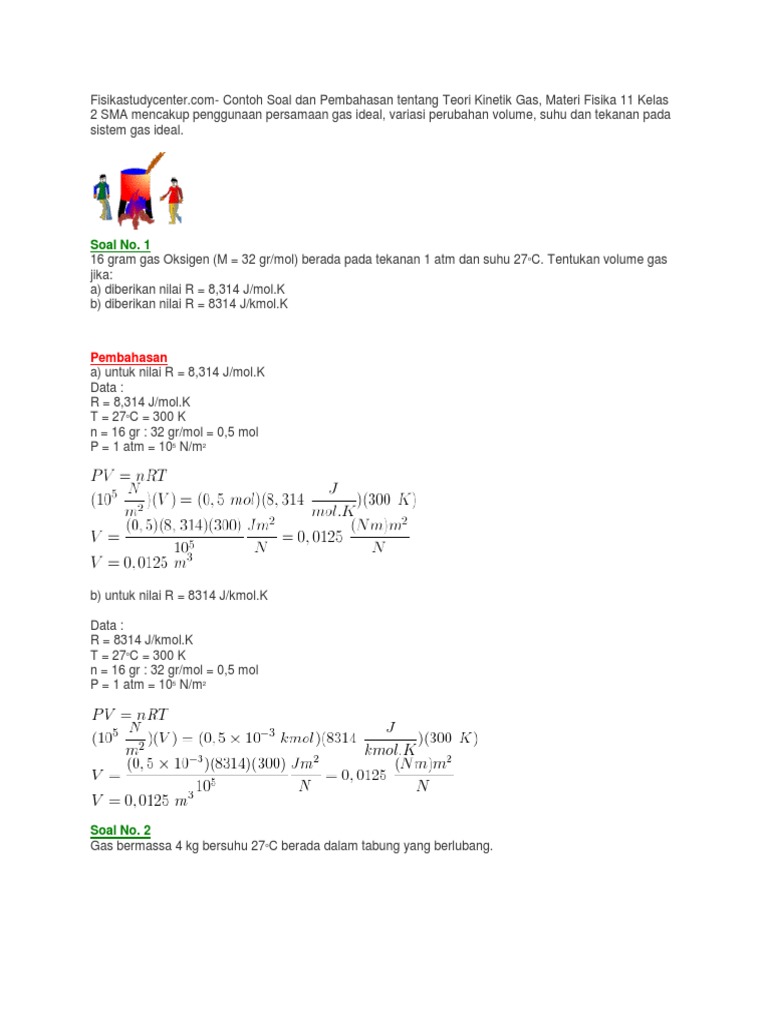 Contoh Soal Dan Pembahasan Materi Teori Kinetik Gas