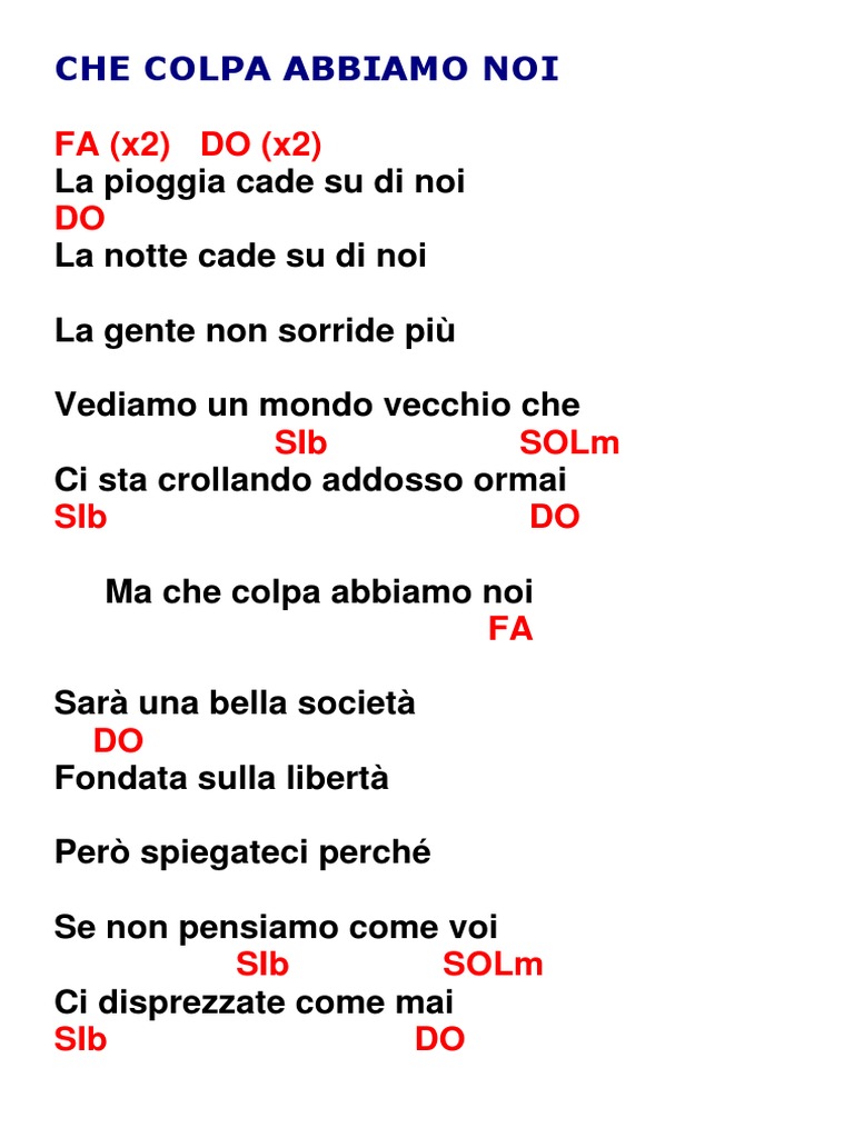 Ecco Quel Che Abbiamo Spartito Pdf