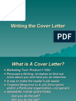 Writing The Cover Letter