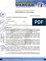 Ordenanza Municipal Nro. 014-2015.CM-MDH - Plan de Manejo de Residuos Solidos - Huancan 2014