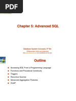 Chapter 5: Advanced SQL: Database System Concepts, 6 Ed