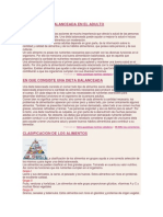 Alimentacion Balanceada en El Adulto