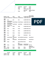 Schedule Semester 1