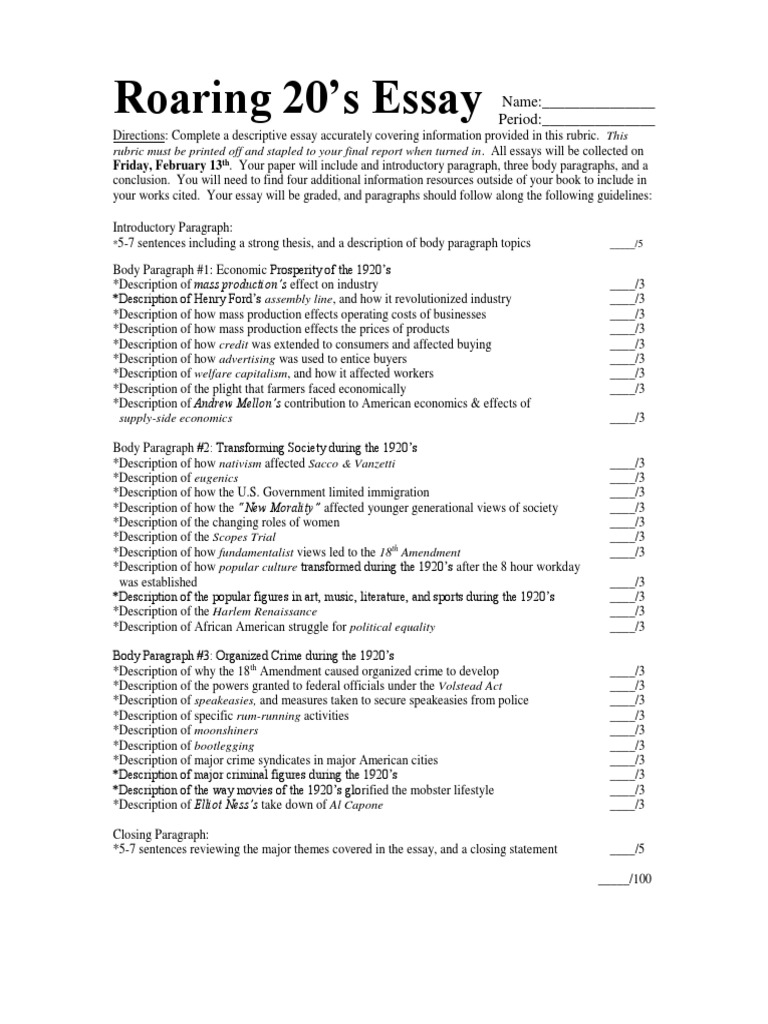 Roaring twenties quizlet definition image