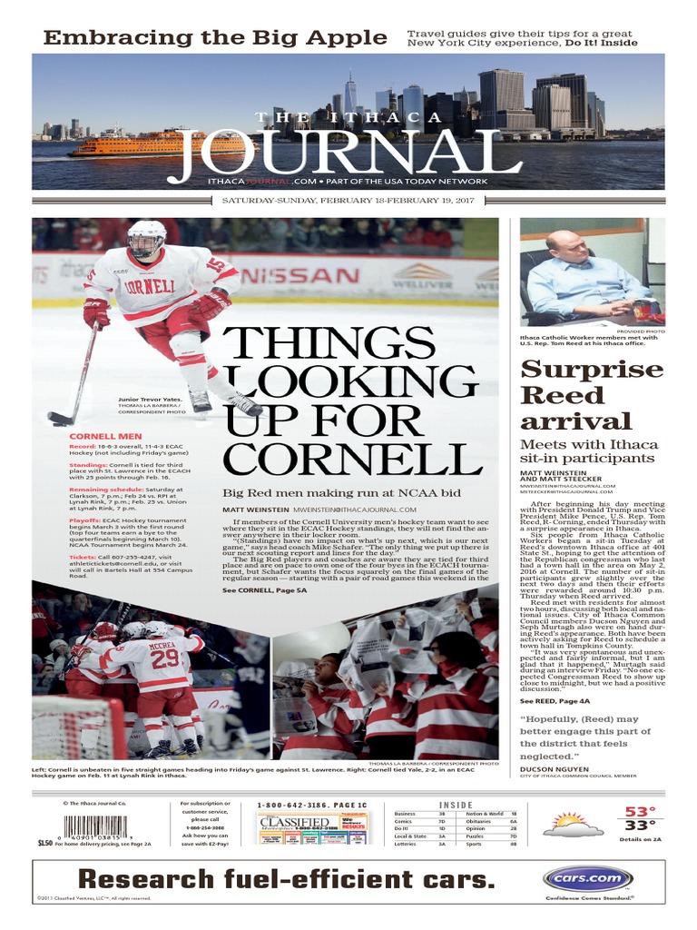 The Ithaca Journal February 18 PDF Cornell University Sports image pic