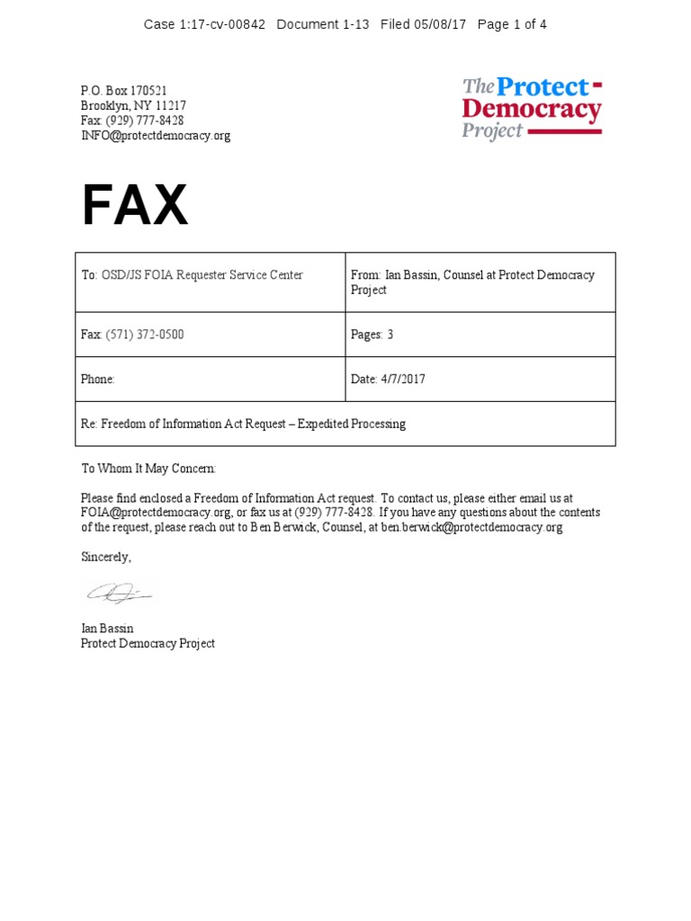 FOIA Request on Syria Strike Records | PDF | Freedom Of Information Act ...
