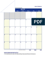 March 2018 Blank Printable Calendar