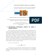 Demostración de Que El Tiempo Absoluto No Existe Ante La No Invariancia de Ec. Física Tras Transformación de Galileo