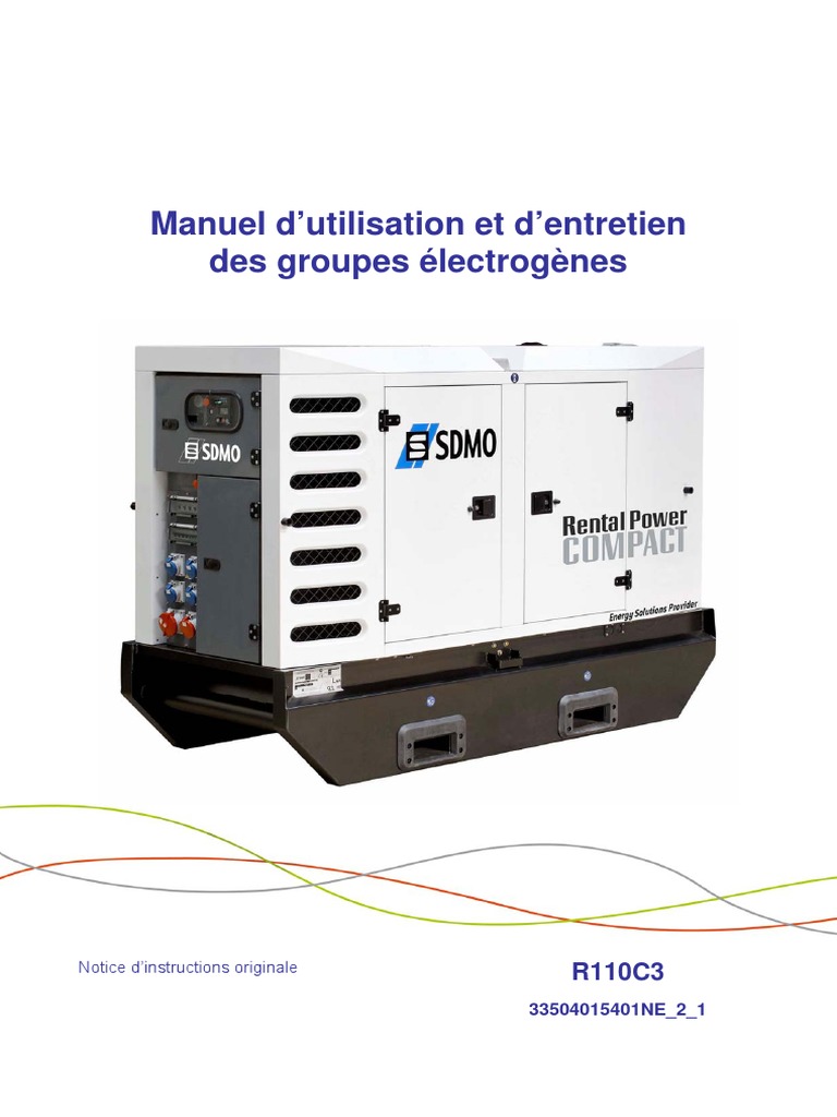 Manuel d'utilisation et d'entretien des groupes électrogènes.pdf, PDF, Réseau électrique