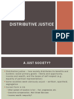 Distributive Justice and a Just Society
