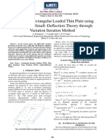 Analysis of Rectangular Loaded Thin Plate Using The Classical Small-Deflection Theory Through Variation Iteration Method
