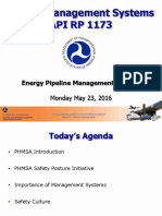 Safety Management Systems API RP 1173: Energy Pipeline Management Summit