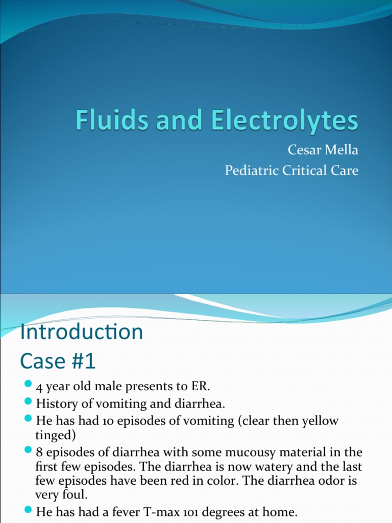 Fluids and Electrolytes | PDF | Dehydration | Human Diseases And Disorders