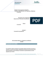 Unidad 1. Innovación de Productos - 2018-1-b1