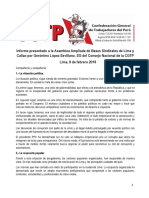 Informe Político 9 Febrero 2018 Bases CGTP Lima.