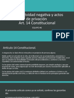 Retroactividad Negativa y Actos de Privación - Art 14