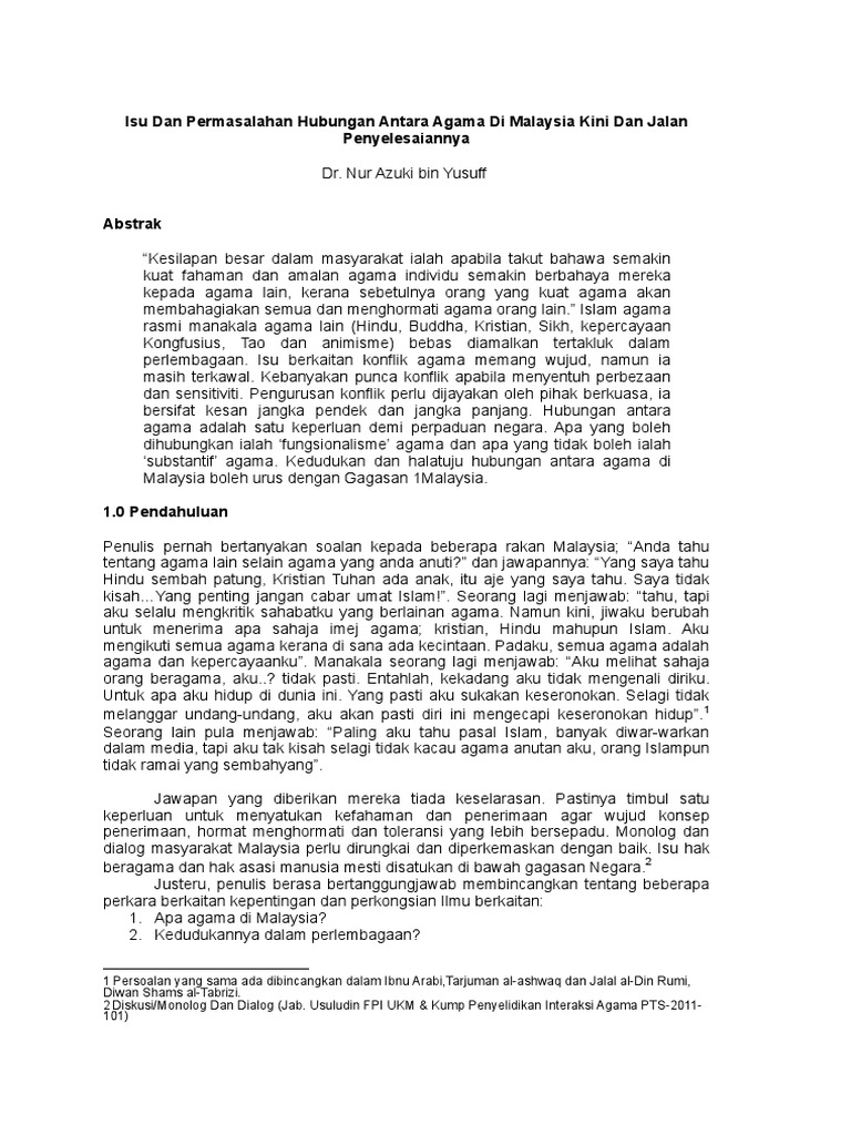 Isu Sensitiviti Agama Di Malaysia  dairysy