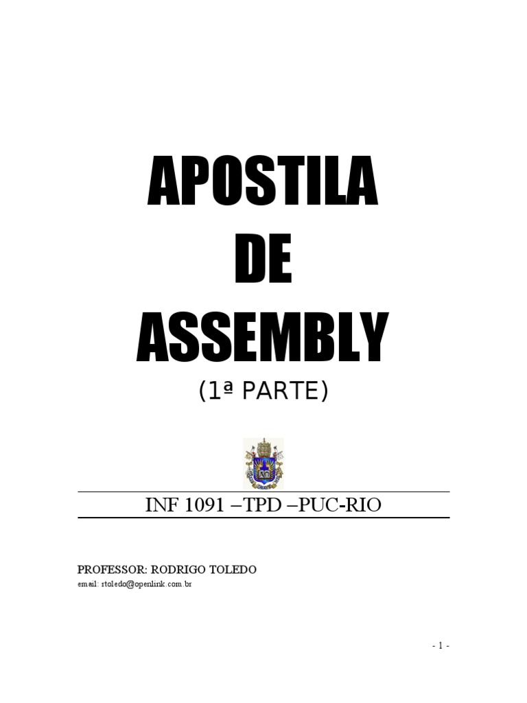 Apostila de Assembly - Parte 1 | PDF | Teoria da Computação | Hardware ...