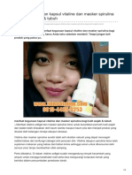 Manfaat Kegunaan Kapsul Vitaline Dan Masker Spirulina Bagi Kulit Wajah Tubuh