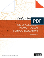 Five Challenges in Australian School Education