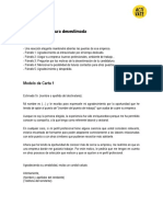 Carta desestimación candidatura