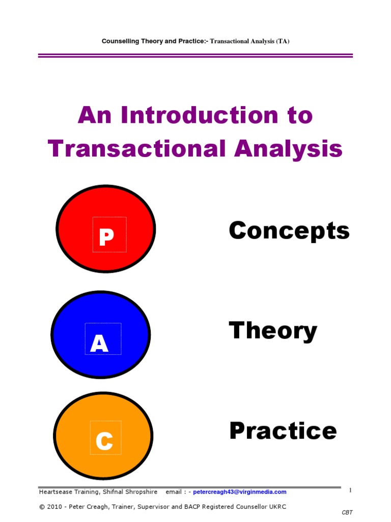 Introduction To Transactional Analysis Psychology Cognitive Science Cognitive Science