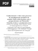 Conhecimento e Vida Como Processo de Transfiguracao