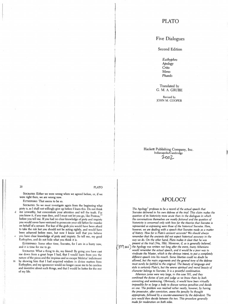 Plato Apology PDF